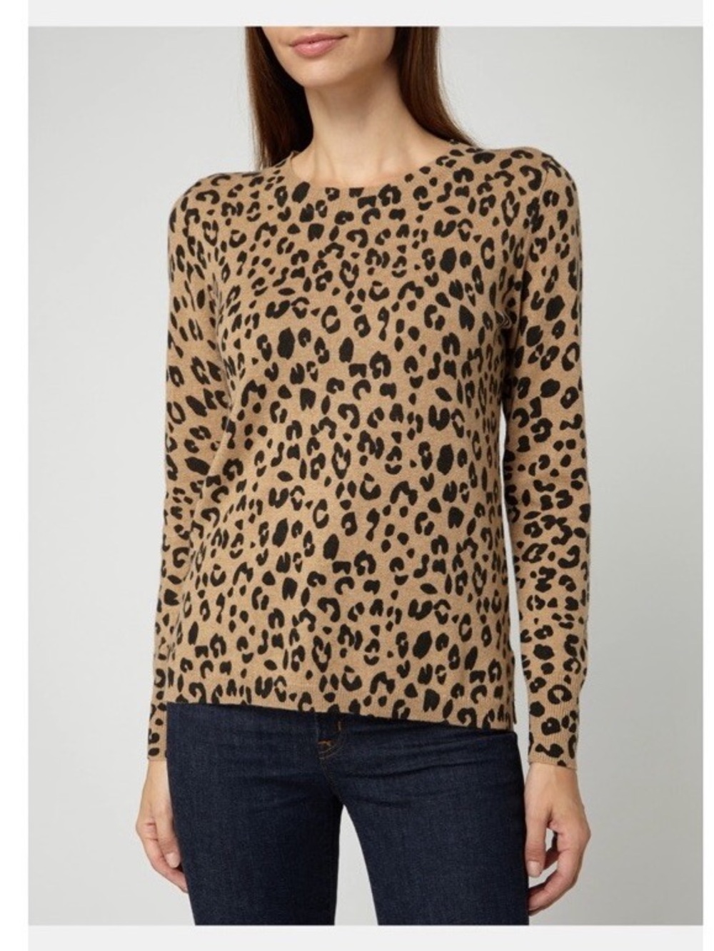 100% Cashmere J Crew Leopard Sweater